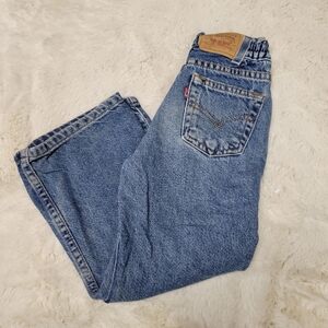 Vintage Levi's 90s Y2k Flared 100% Cotton Blue Jeans Girls Unisex